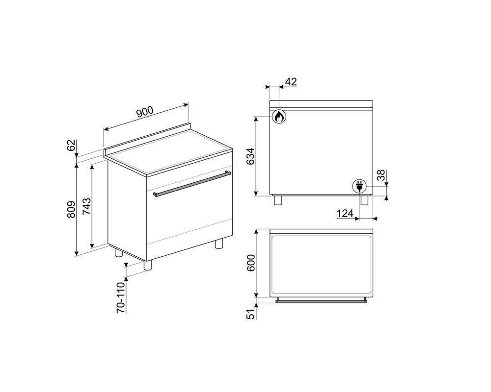 Smeg C9GMX2 gaskomfur billede 7
