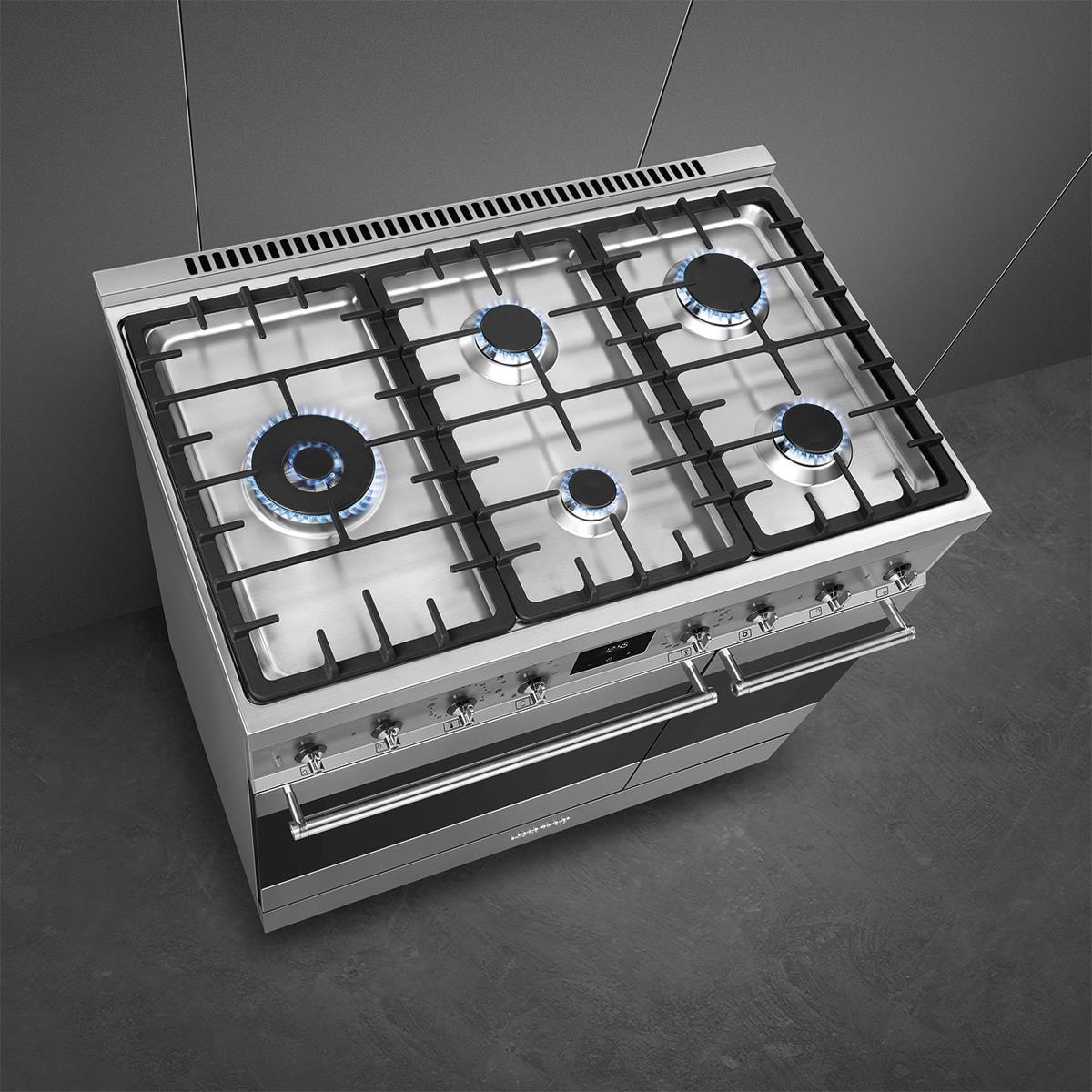 SMEG C92GPX2 Gaskomfur stål billede 4