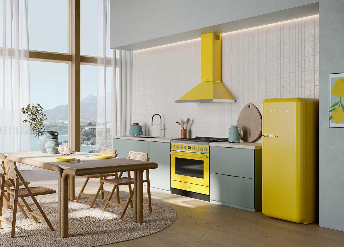 Smeg FAB28RYW6 Gul Retro billede 5