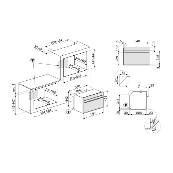 SMEG SO4104M2PB3 kompaktovn billede 6