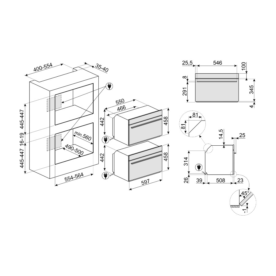SMEG SO4104M2PB3 kompaktovn billede 9