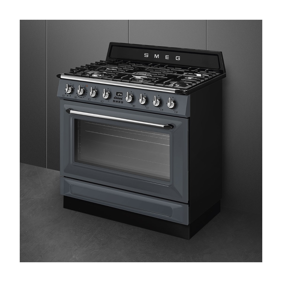 Smeg TR90GMGR komfur, skifergrå billede 4