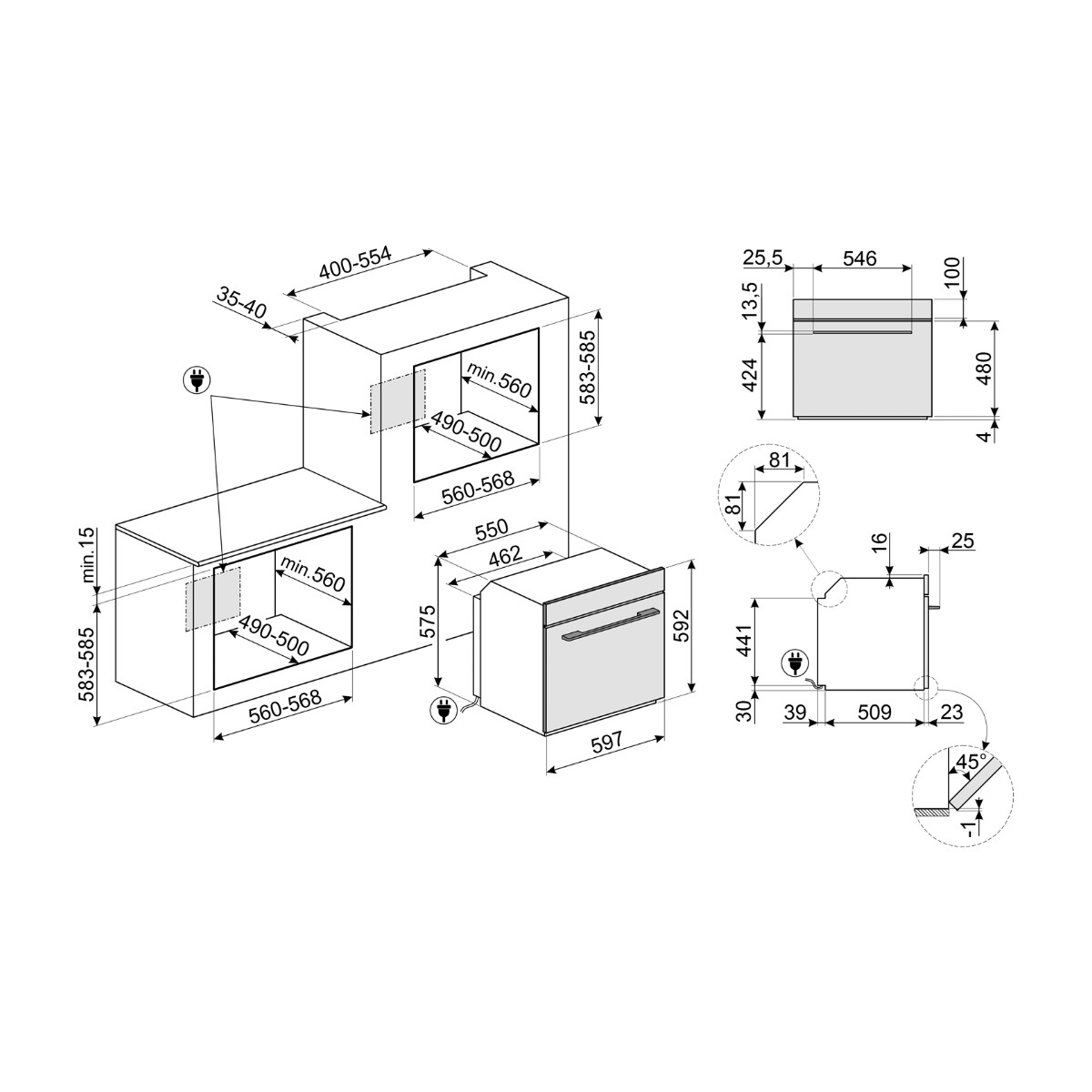 Smeg SO6104M2PB3 indbygningsovn billede 4
