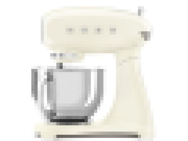 Smeg 50''s Style Køkkenmaskine SMF05CREU Creme, Bordmixer, Cremefarvet, Slå, Mikse, Piskning, 1 m, 4,8 L, Løftestang