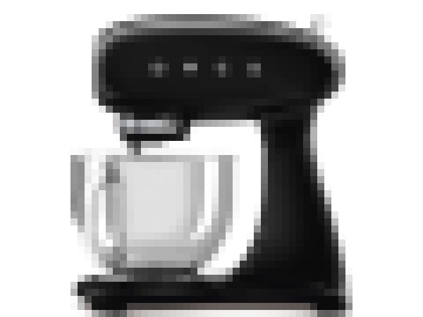 Smeg 50''s Style Køkkenmaskine SMF05BLEU Sort, Bordmixer, Sort, Slå, Mikse, Piskning, 1 m, 4,8 L, Løftestang