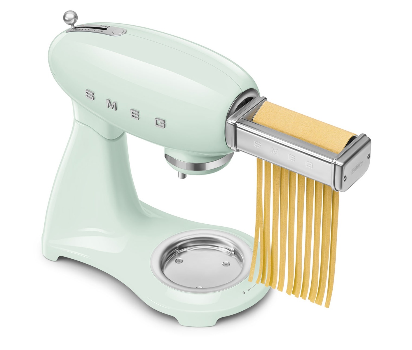 Smeg 50''s Style Køkkenmaskine SMF05PGEU Pastelgrøn, Bordmixer, Grøn, Slå, Mikse, Piskning, 1 m, 4,8 L, Pastel green billede 4