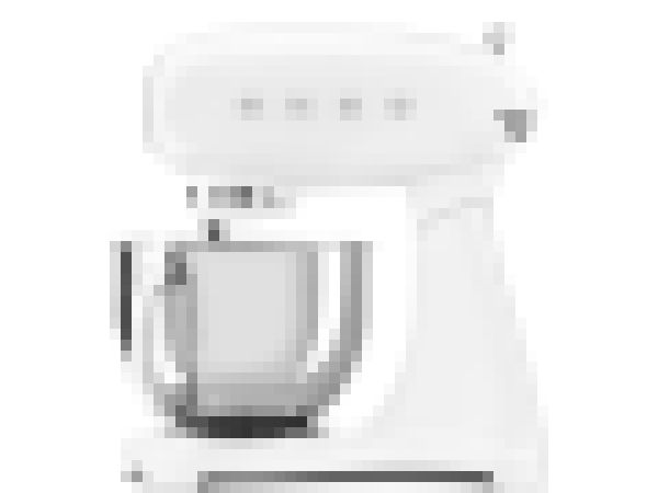 Smeg 50''s Style Køkkenmaskine SMF05WHEU Hvid, Bordmixer, Hvid, Slå, Mikse, Piskning, 1 m, 4,8 L, Løftestang
