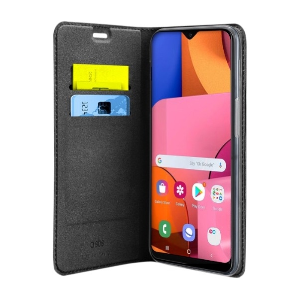 SBS Wallet Lite Case Samsung Galaxy A20S Cover, sort billede 1
