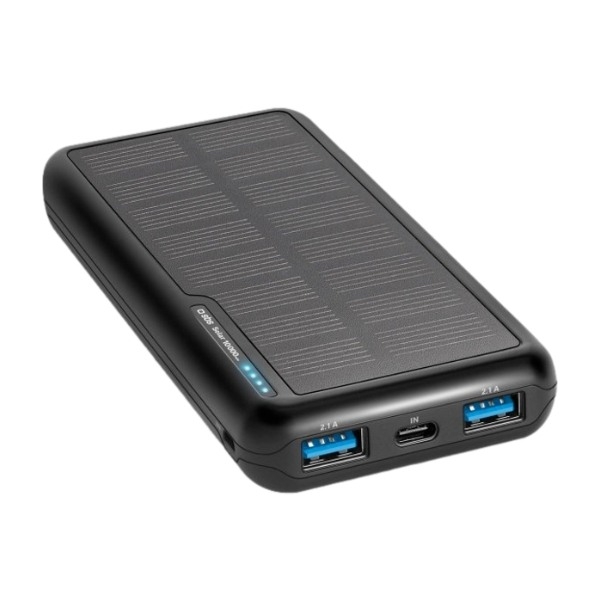 SBS 10 000 mAh powerbank med solenergi billede 1