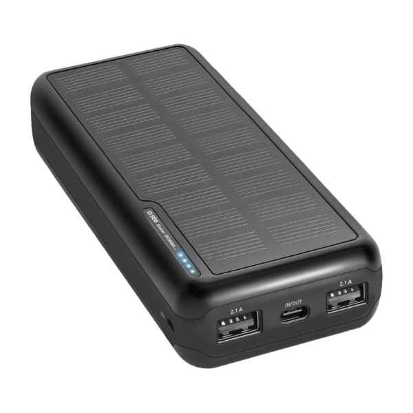 SBS 20 000 mAh powerbank med solenergi billede 1