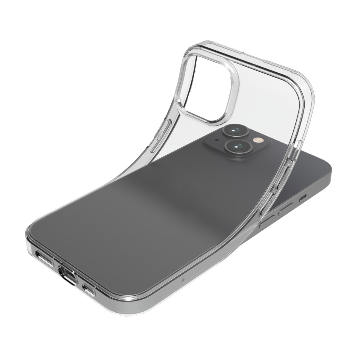 Puro iPhone 15 Plus 0.3 Nude TPU cover, gennemsigtigt billede 2
