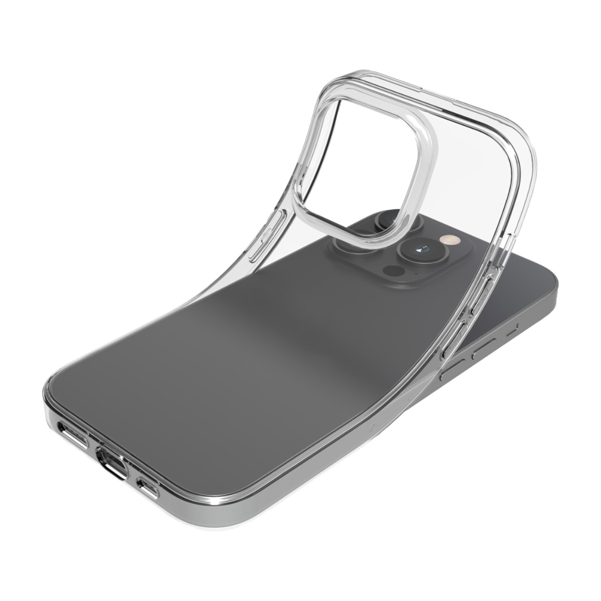Puro iPhone 15 Pro 0.3 Nude TPU cover, gennemsigtigt billede 2