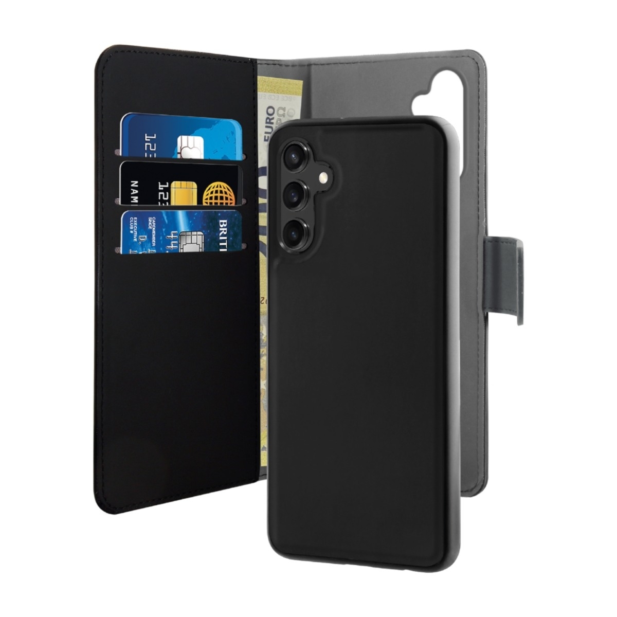 Puro Samsung Galaxy A25 5G 2IN1 Wallet Cover, sort billede 1