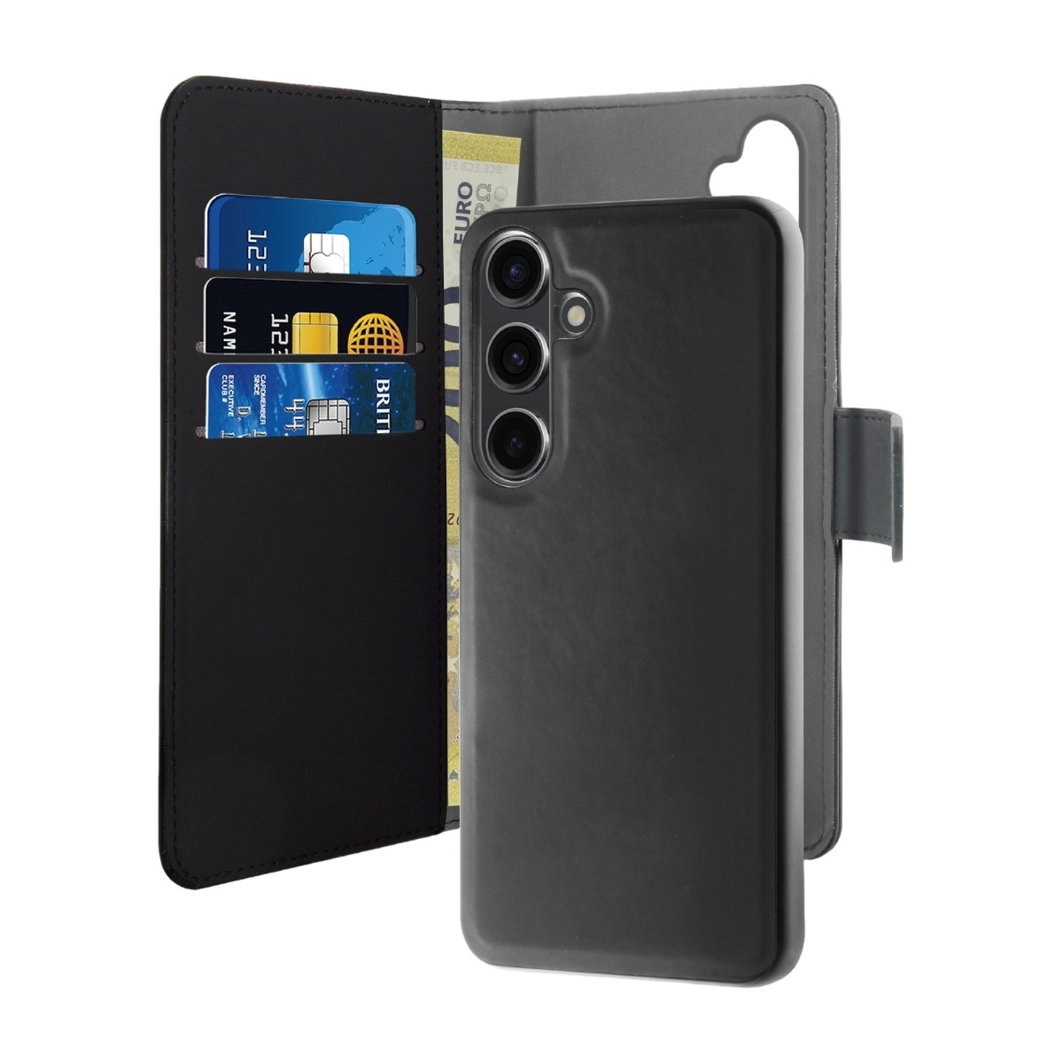 Puro Samsung Galaxy S24+ økolæder Cover, sort billede 1