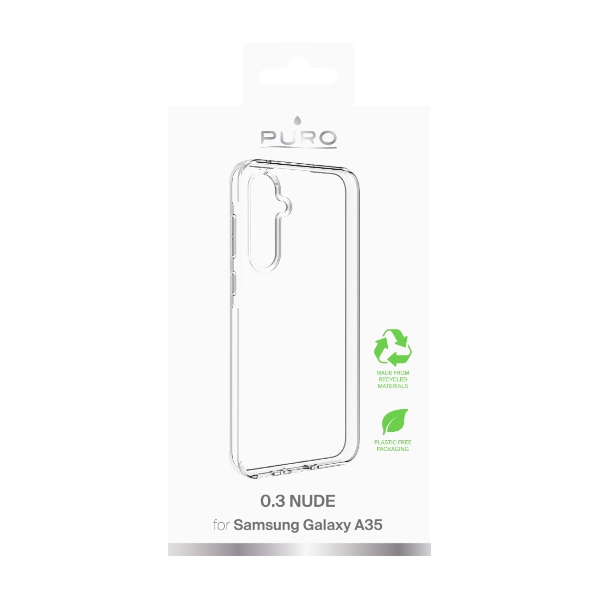 Puro Samsung Galaxy A35 0.3 Nude TPU Cover, gennemsigtigt billede 2