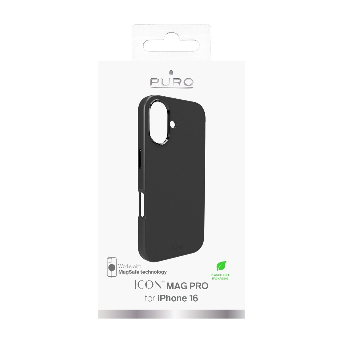 Puro iPhone 16 Icon Cover MagSafe, sort billede 3