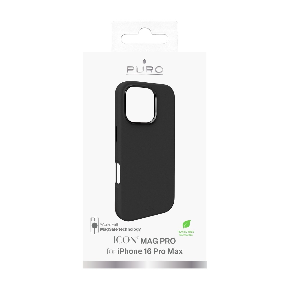 Puro iPhone 16 Pro Max Icon Cover MagSafe, sort billede 3