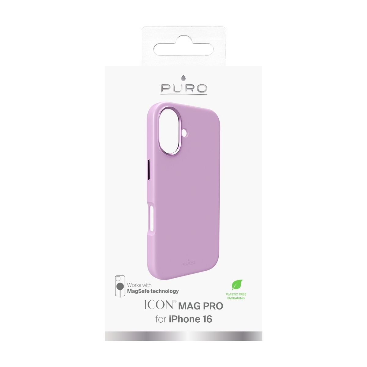 Puro iPhone 16 Icon Cover MagSafe, lyserød billede 3