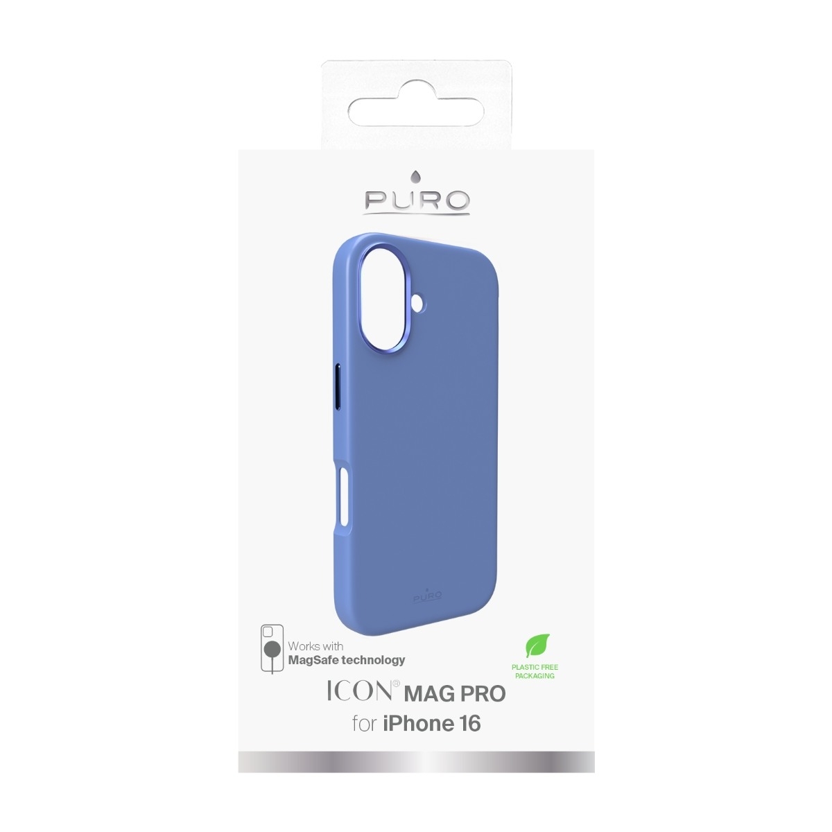 Puro iPhone 16 Icon Cover MagSafe, blå billede 3