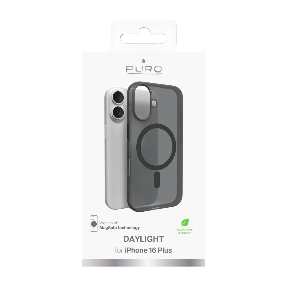Puro iPhone 16 Plus Daylight cover MagSafe, sort billede 4