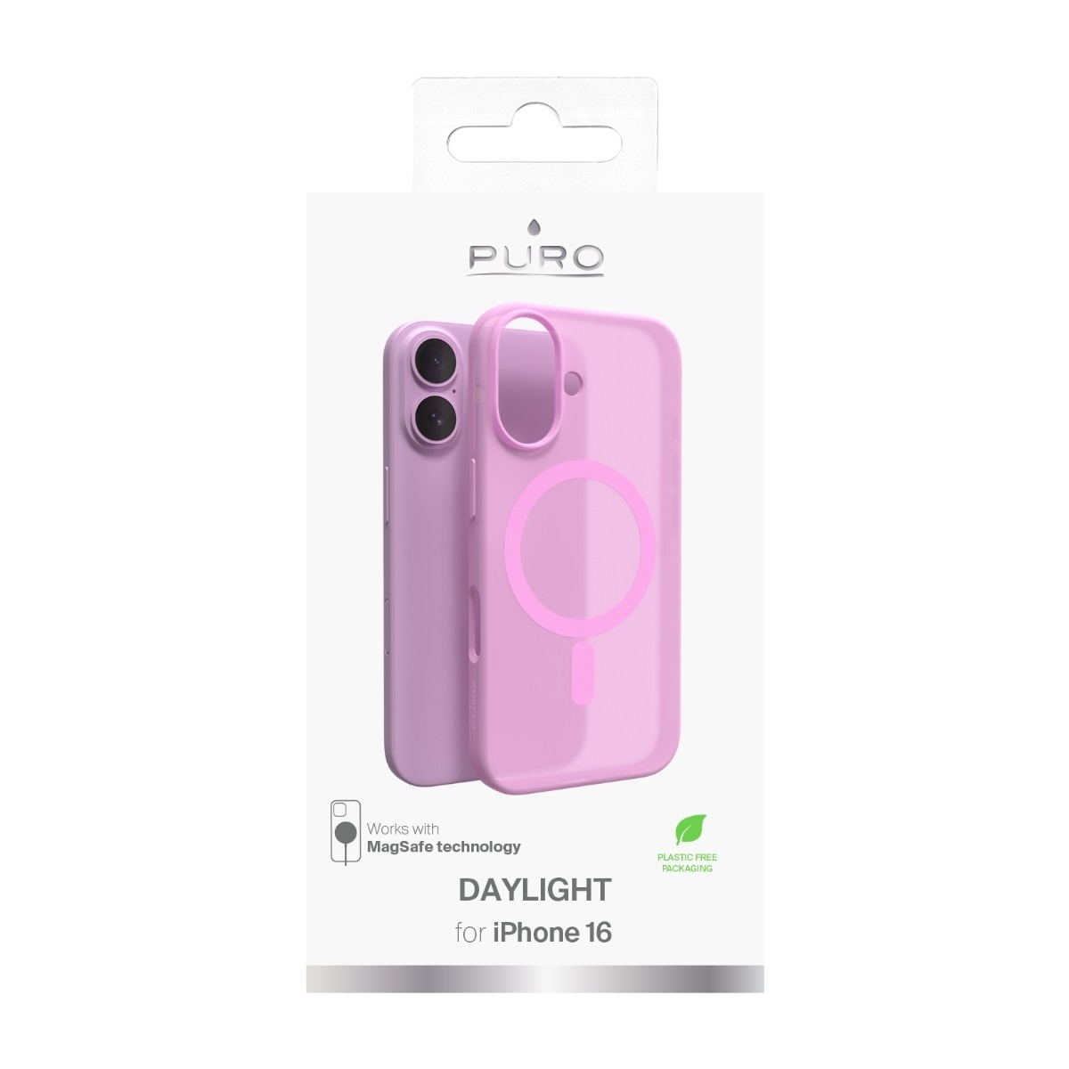 Puro iPhone 16 Daylight cover MagSafe, rosa billede 4