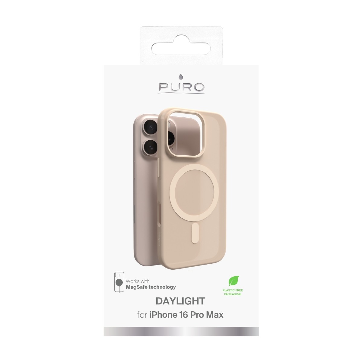 Puro iPhone 16 Pro Max Daylight cover MagSafe, beige billede 4