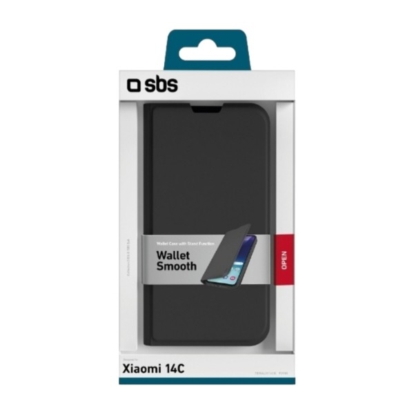 SBS Xiaomi Redmi 14C wallet cover, sort billede 5