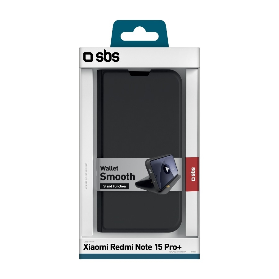 SBS Smooth Wallet-cover Xiaomi Redmi Note 15 Pro+, sort billede 6