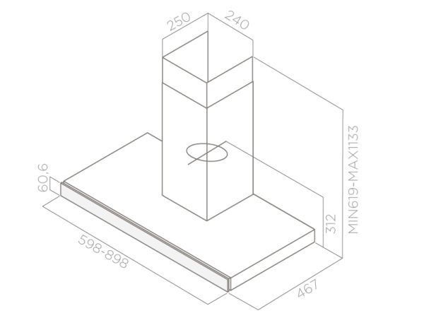 Elica PRF0104630, 581 m³/t, Ledet, B, E, B, 69 dB
