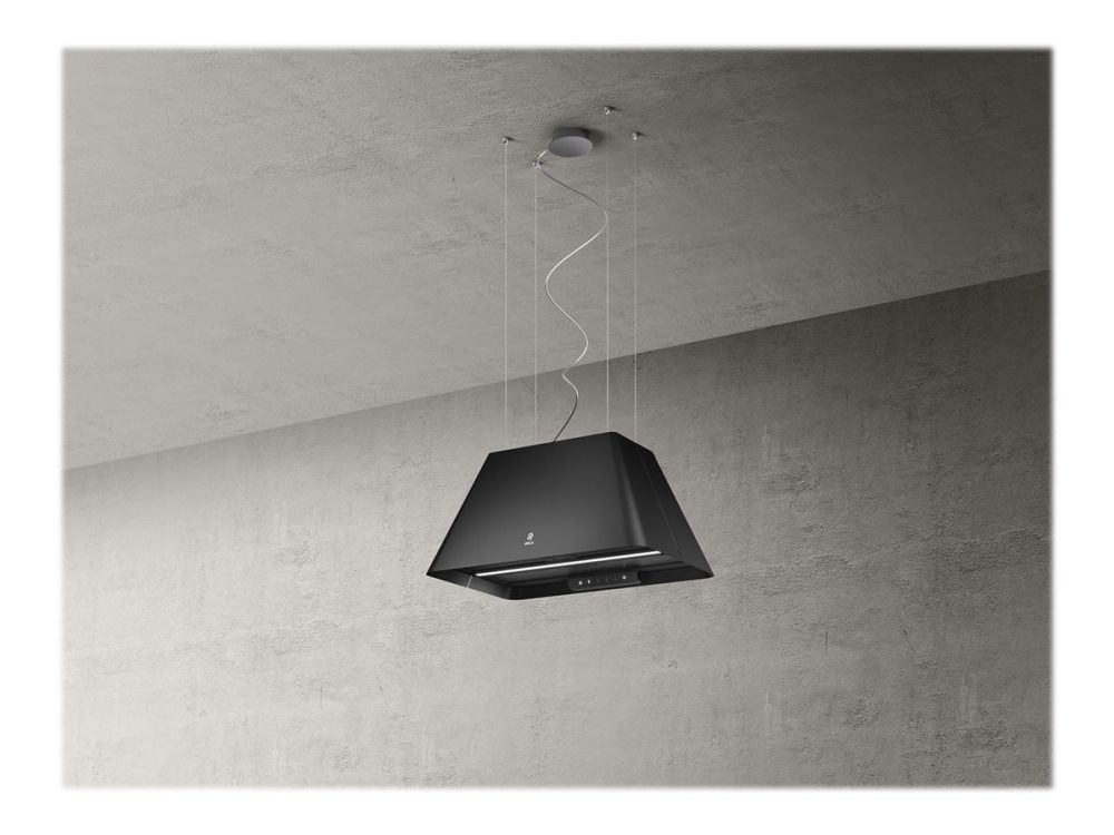Elica Ikona Light BL MAT/A/60 - Hætte - loft - bredde: 59.8 cm - dybde: 44 cm - recirculation - sort blød berørings-effekt billede 1