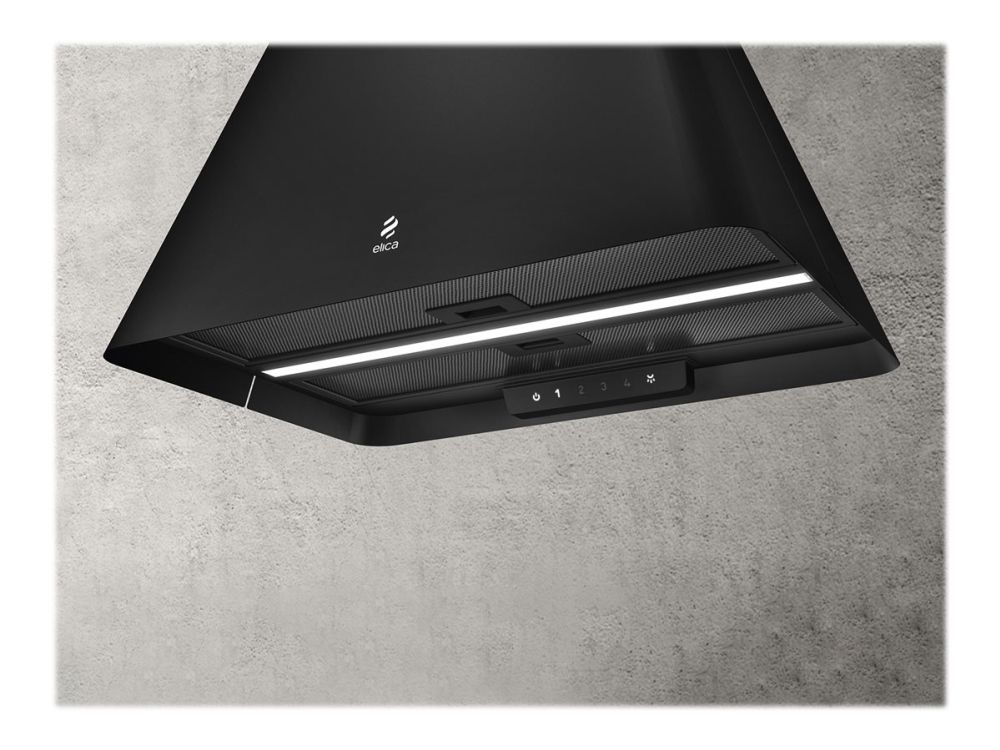 Elica Ikona Light BL MAT/A/60 - Hætte - loft - bredde: 59.8 cm - dybde: 44 cm - recirculation - sort blød berørings-effekt billede 3