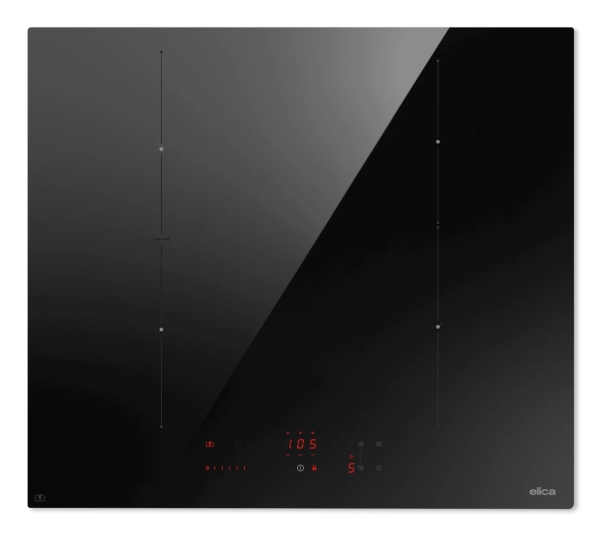 Elica Ratio Connex 604 Plus, Sort, Indbygget, 60 cm, Zone induktionskogeplade, Glas, 4 zone(s)