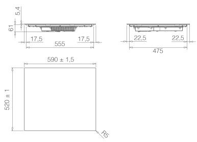 Elica Primis 604 Black Built-in 60 cm Zone induction hob 4 zone(s) billede 2