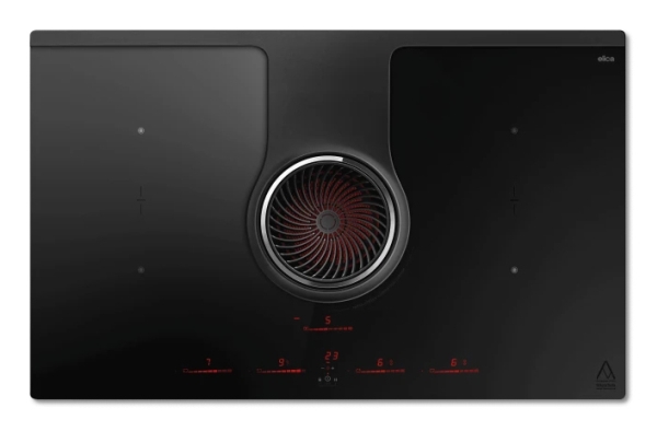 Elica NikolaTesla One HP EVO BL/A/83, Sort, Indbygget, 83 cm, Zone induktionskogeplade, Glas, 4 zone(s)