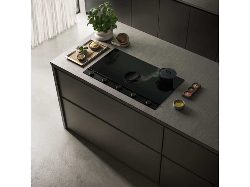 Elica NikolaTesla Unplugged EVO BL/A/90, Sort, Indbygget, 90 cm, Zone induktionskogeplade, Glas, 4 zone(s) billede 4