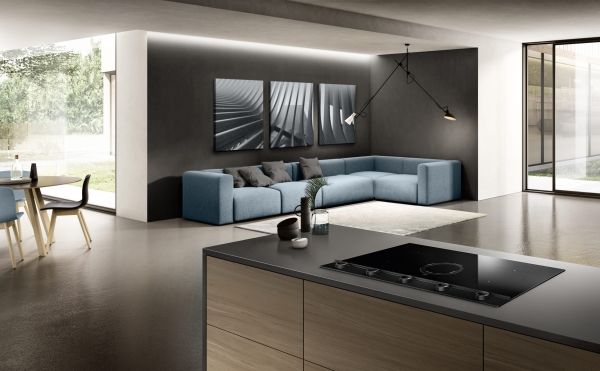 Elica NikolaTesla Unplugged EVO BL/A/90, Sort, Indbygget, 90 cm, Zone induktionskogeplade, Glas, 4 zone(s) billede 3