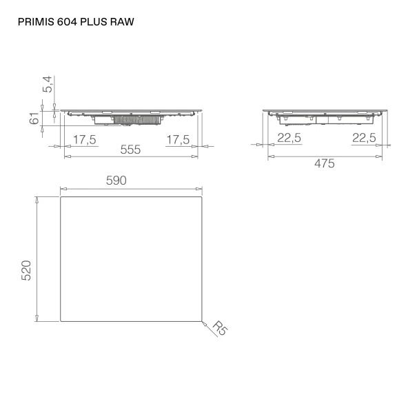 Hob ELICA PRIMIS 604 PLUS RAW billede 2