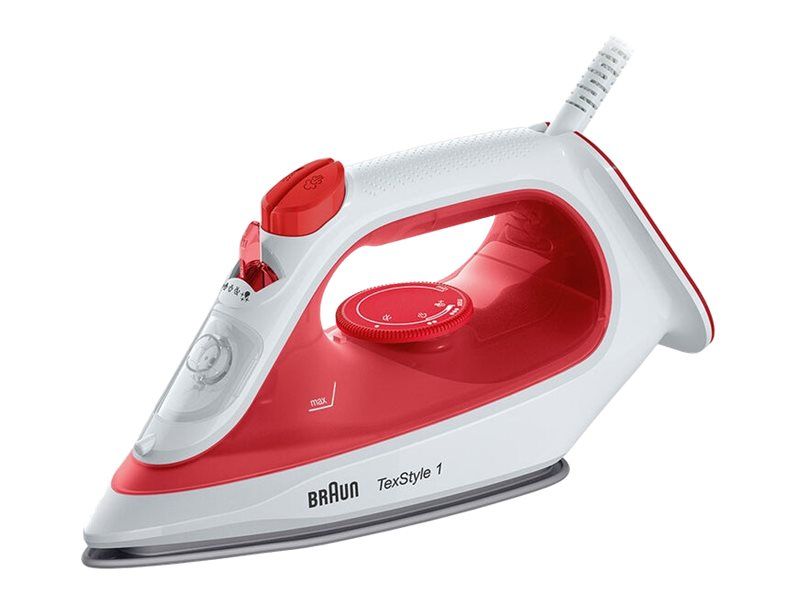Braun TexStyle 1 SI 1019 - Dampstrygejern - såleplade: SuperCeramic - 1900 W - hvid/rød billede 1