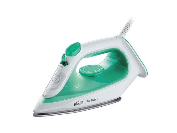 Braun TexStyle 1 SI 1040 GR - Dampstrygejern - såleplade: SuperCeramic - 2000 W - hvid/grøn billede 4