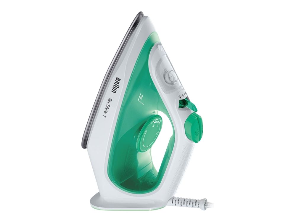 Braun TexStyle 1 SI 1040 GR - Dampstrygejern - såleplade: SuperCeramic - 2000 W - hvid/grøn billede 2