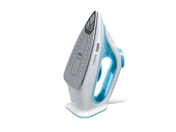 Braun TexStyle 1 SI1050BL, Dampstrygejern, Keramisk strygesål, 1,9 m, 120 g/min, Blå, Hvid, 0,22 L billede 4
