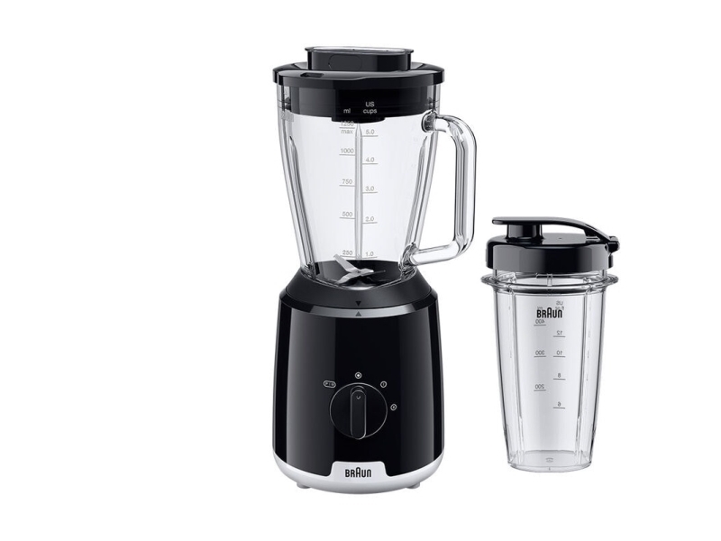 Braun JB1051, Bordplade blender, 1,25 L, Impulsfunktion, Knusning af is, 0,9 m, 600 W
