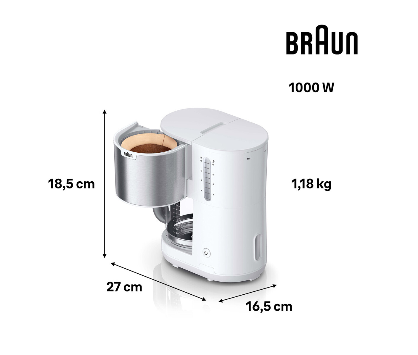 Braun KF1500WH Kaffemaskine billede 6