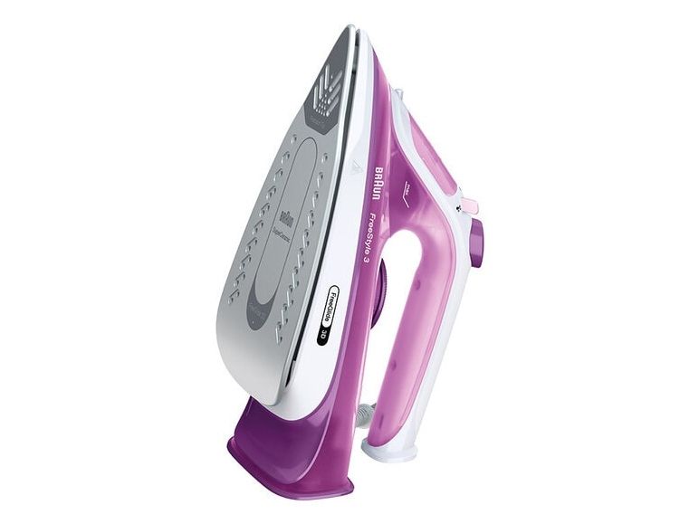 Braun FreeStyle 3 FI 3124, Tør & dampstrygejern, Keramisk strygesål, 2 m, 160 g/min, Lilla, 45 g/min billede 2