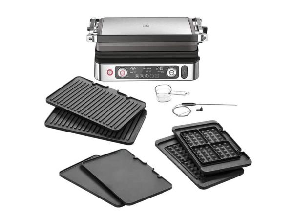 Braun MultiGrill 9 Pro CG 9167 - Grill - elektrisk - 1702 cm2 - sort/rustfrit stål