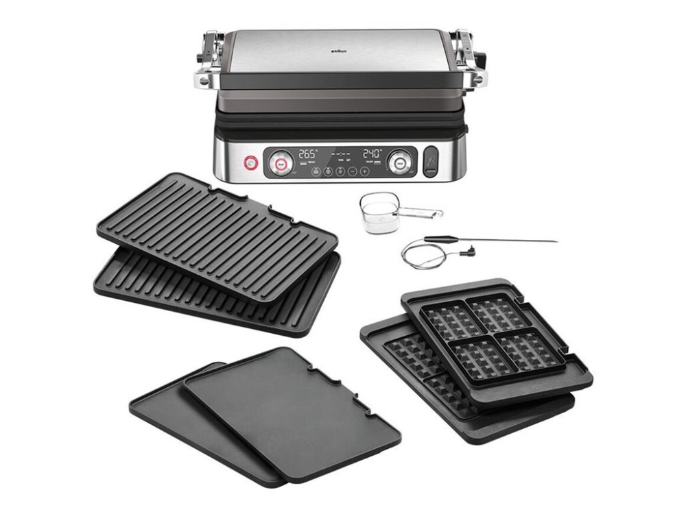 Braun MultiGrill 9 Pro CG 9167 - Grill - elektrisk - 1702 cm2 - sort/rustfrit stål