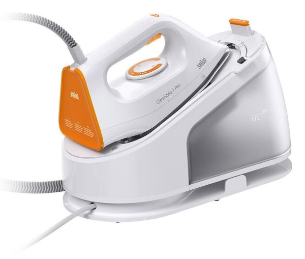 Braun CareStyle 1 Pro IS 1511 - Dampstrygejern med automatisk afbrydelse - såleplade: FreeGlide 3D SuperCeramic - 2200 W - hvid/orange billede 3