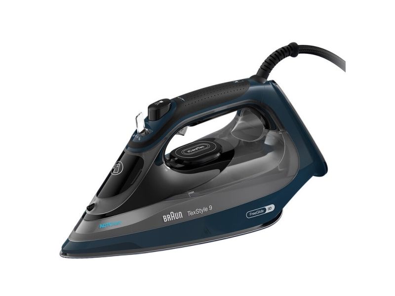 Braun TexStyle 9 0127409002, Dampstrygejern, EloxalPlus soleplate, 2,5 m, 260 g/min, Mørkeblå, 60 g/min