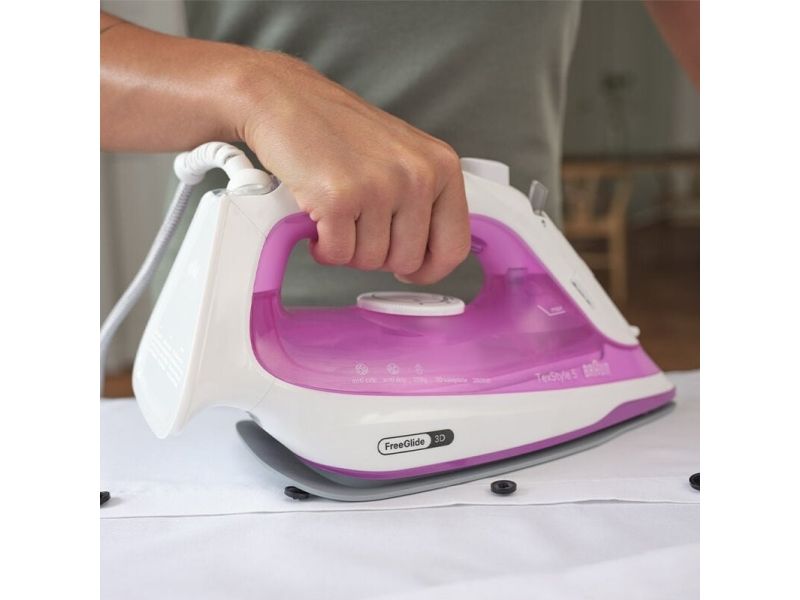 Braun TexStyle 5 SI 5225, Dampstrygejern, 2 m, 200 g/min, Lyserød, Hvid, 50 g/min, 0,3 L billede 4