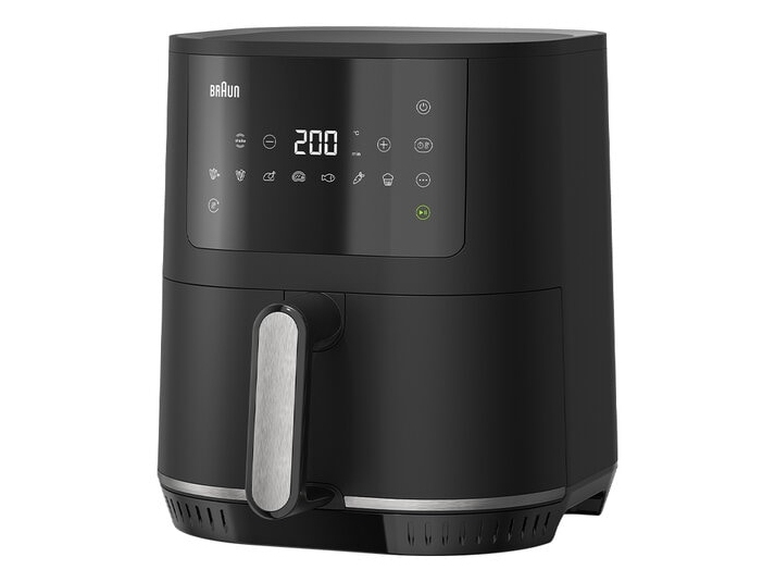 Braun MultiFry 3, Varmluftsteger, 4,3 L, 80 °C, 200 °C, Enkelt, Sort